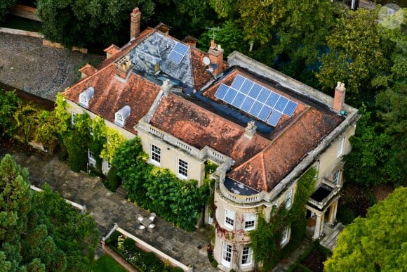 Exclusif - Vue aérienne de la maison de George Clooney et sa femme Amal Alamuddin à Sonning dans le comté de Berkshire, le 10 octobre 2014. Le couple a acheté cette maison pour un montant de 7,5 millions de livres sterling.