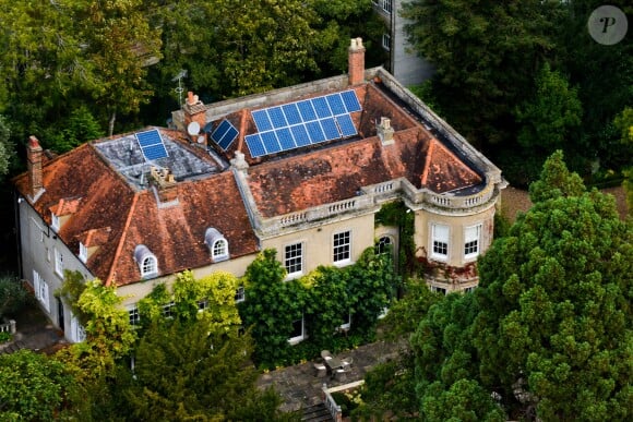 Exclusif - Vue aérienne de la maison de George Clooney et sa femme Amal Alamuddin à Sonning dans le comté de Berkshire, le 10 octobre 2014. Le couple a acheté cette maison pour un montant de 7,5 millions de livres sterling.