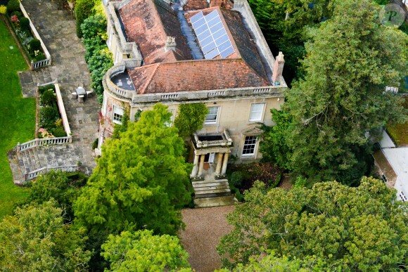 Exclusif - Vue aérienne de la maison de George Clooney et sa femme Amal Alamuddin à Sonning dans le comté de Berkshire, le 10 octobre 2014. Le couple a acheté cette maison pour un montant de 7,5 millions de livres sterling.