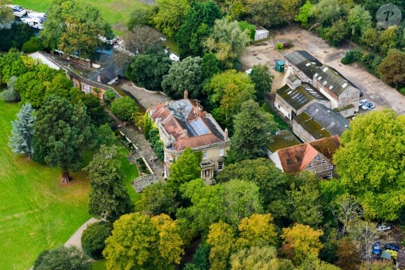 Exclusif - Vue aérienne de la maison de George Clooney et sa femme Amal Alamuddin à Sonning dans le comté de Berkshire, le 10 octobre 2014. Le couple a acheté cette maison pour un montant de 7,5 millions de livres sterling.