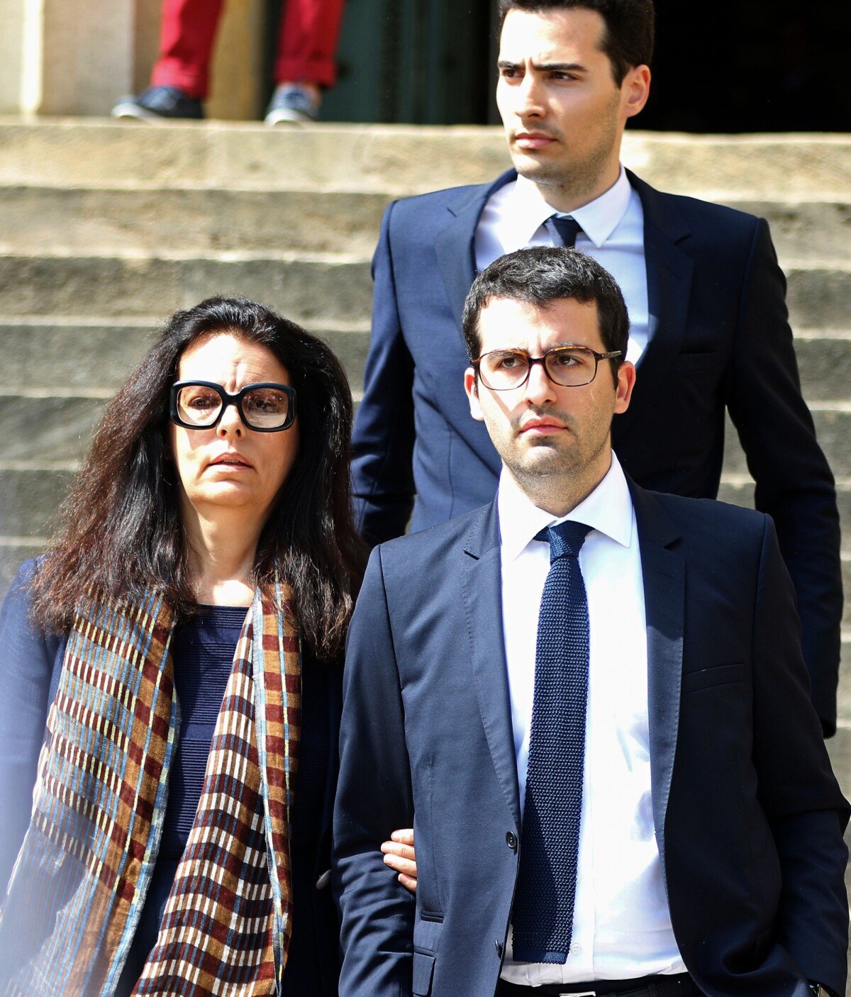 Photo : Françoise Bettencourt-Meyers et ses fils Nicolas Meyers et  Jean-Victor Meyers - Jugements rendus des deux premiers procès de laffaire  dite Bettencourt pour trafic dinfluence et abus de faiblesse sur la