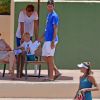 Novak Djokovic profitait de douces vacances à Marbella avec son fils Stefan, le 12 juillet 2016.
