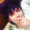 Paris Jackson s'est teint les cheveux en violet en hommage au chanteur Prince, décédé au mois d'avril 2016. Photo publiée sur Instagram, le 13 juillet 2016