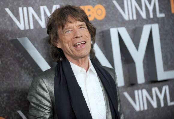 Mick Jagger - Première de la série 'Vinyl' au Théâtre Ziegfeld à New York le 15 janvier 2016.