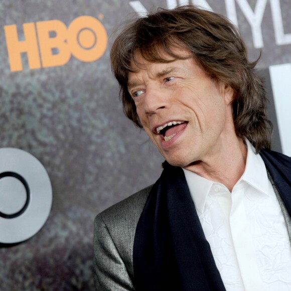 Mick Jagger - Première de la série 'Vinyl' au Théâtre Ziegfeld à New York le 15 janvier 2016.