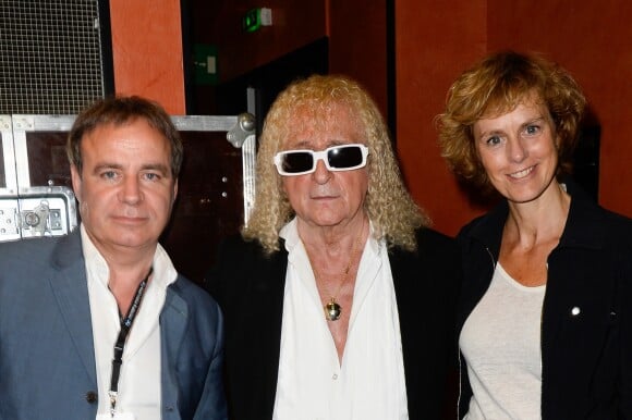 Michel Polnareff, Anne Richard et son compagnon Fabien Lecoeuvre - Concert de Michel Polnareff à l'Olympia à Paris le 14 juillet 2016. © Coadic Guirec / Bestimage