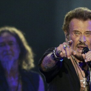 Exclusif - Johnny Hallyday en concert au Vélodrome à Arcachon, où 8500 personnes sont venues l'acclamer. Le 19 juillet 2016 © Patrick Bernard-Thibaud Moritz / Bestimage