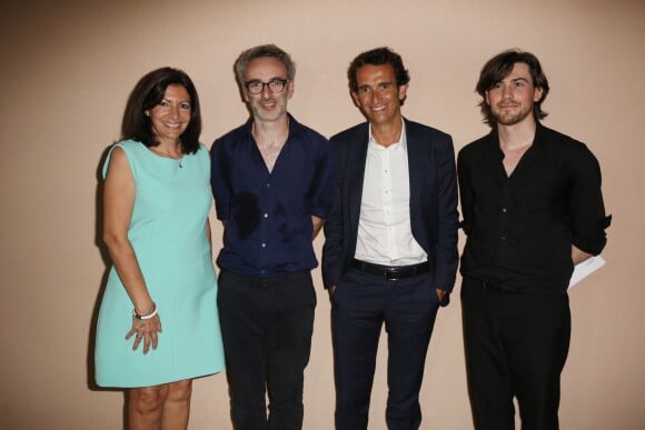 Anne Hidalgo, Vincent Delerm et Alexandre Bompard au FNAC Live Festival 2016, Paris, le 20 juillet 2016.