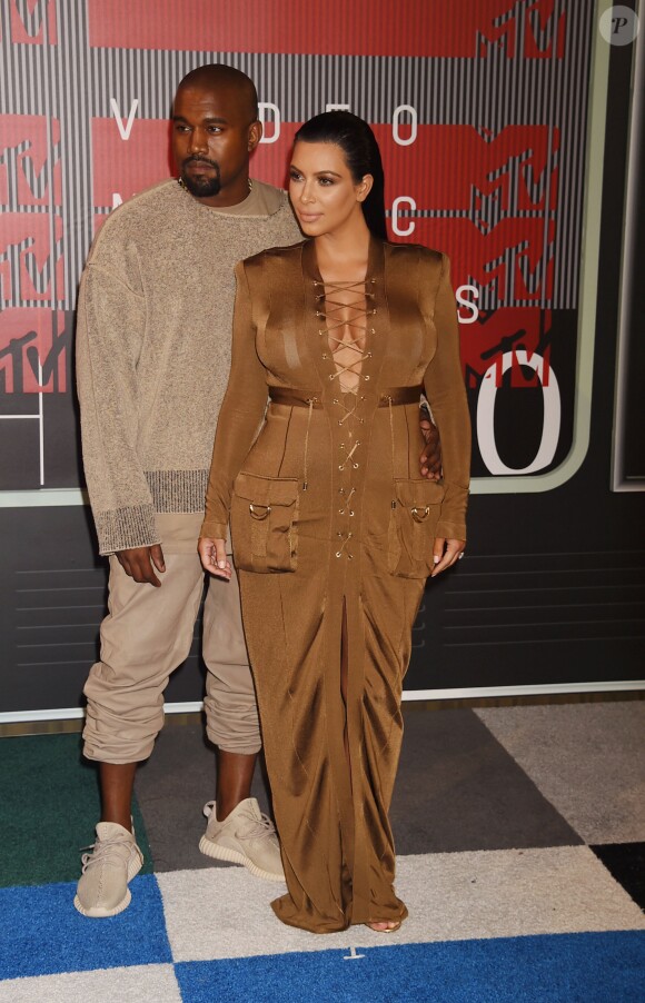 Kim Kardashian enceinte et son mari Kanye West à la Soirée des MTV Video Music Awards à Los Angeles le 30 aout 2015. © CPA / BESTIMAGE