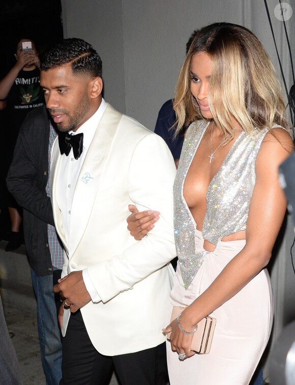Ciara et son mari Russell Wilson vont diner au restaurant "Craig" à Los Angeles, le 13 juillet 2016.