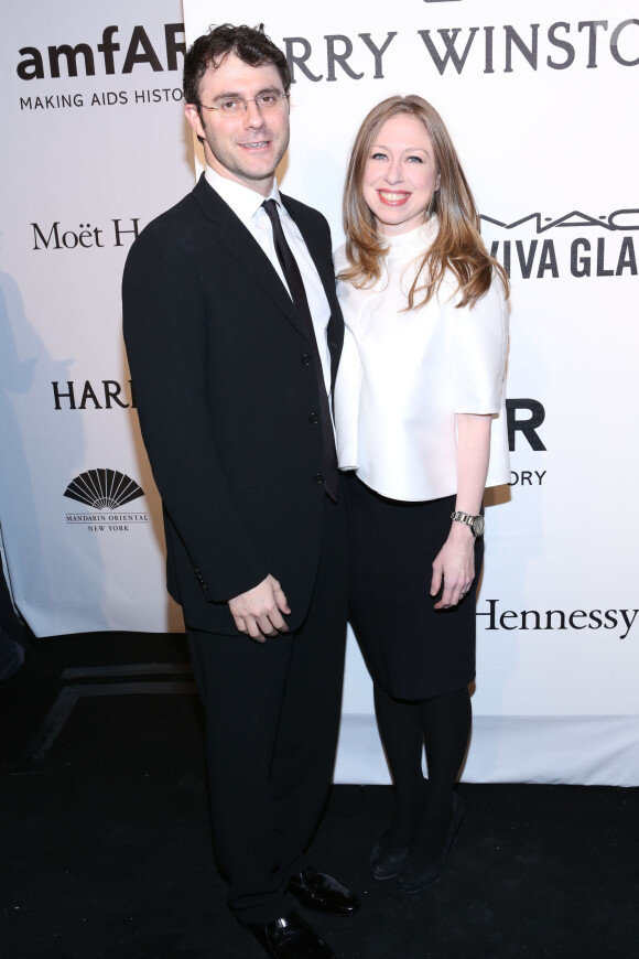 Marc Mezvinsky et sa femme Chelsea Clinton - Gala AmfAR 2015 à New York, le 11 février 2015