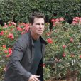 Tom Cruise et Cobie Smulders sur le tournage du film "Jack Reacher 2" à la Nouvelle-Orléans le 16 novembre 2015.