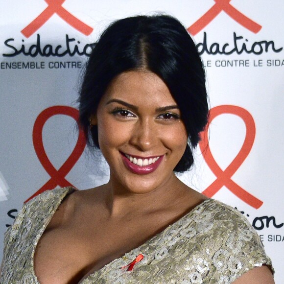 Ayem Nour enceinte - Soirée de lancement du Sidaction 2016 au Musée du Quai Branly à Paris le 7 mars 2016. © Giancarlo Gorassini/Bestimage