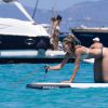 La top model Doutzen Kroes passe ses vacances avec son mari Sunnery James et leurs enfants, Phyllon Joy Gorré et Myllena Mae Gorré, à Formentera et Ibiza. Le 25 juillet 2016