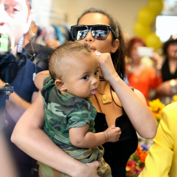 Kim Kardashian et Saint West à La Jolla. Le 26 juillet 2016.