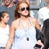 Semi-exclusif - No Web No Blog - Lindsay Lohan en vacances avec des amis sur un yacht en Sardaigne, après sa rupture avec Egor Tarabasov en Italie, le 26 juillet 2016.26/07/2016 -