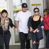 Kim Kardashian est allée déjeuner avec son frère Rob Kardashian et sa fiancée Blac Chyna à Beverly Hills, le 26 avril 2016