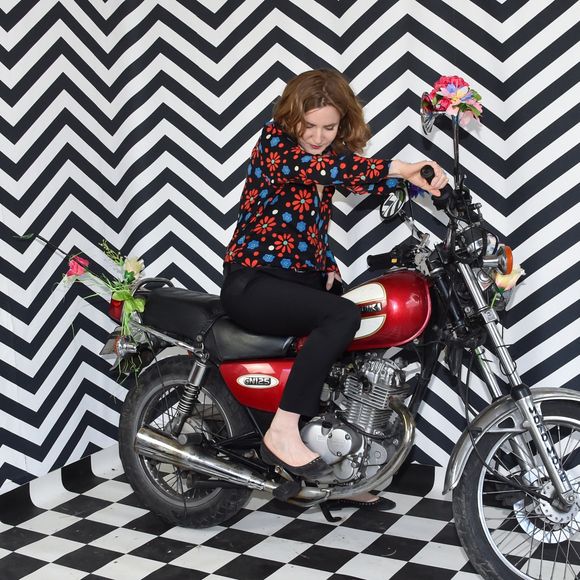 Nathalie Kosciusko-Morizet sur le stand Moto Action Sida lors de la 18ème édition du festival de musique Solidays sous le thème du "Summer of Love" organisé par l'association Solidarite Sida à l'hippodrome de Longchamp à Paris, le 25 juin 2016