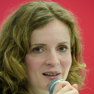 Nathalie Kosciusko-Morizet (NKM) tient une conférence de presse à son QG de campagne au 37 rue de la Lune à Paris, le 25 mars 2014