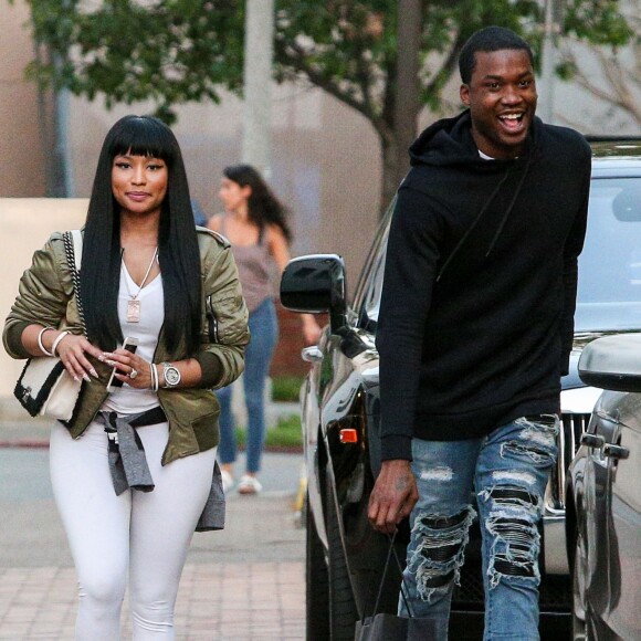Nicki Minaj et son compagnon Meek Mill font du shopping chez Barney à Los Angeles le 16 septembre 2015.
