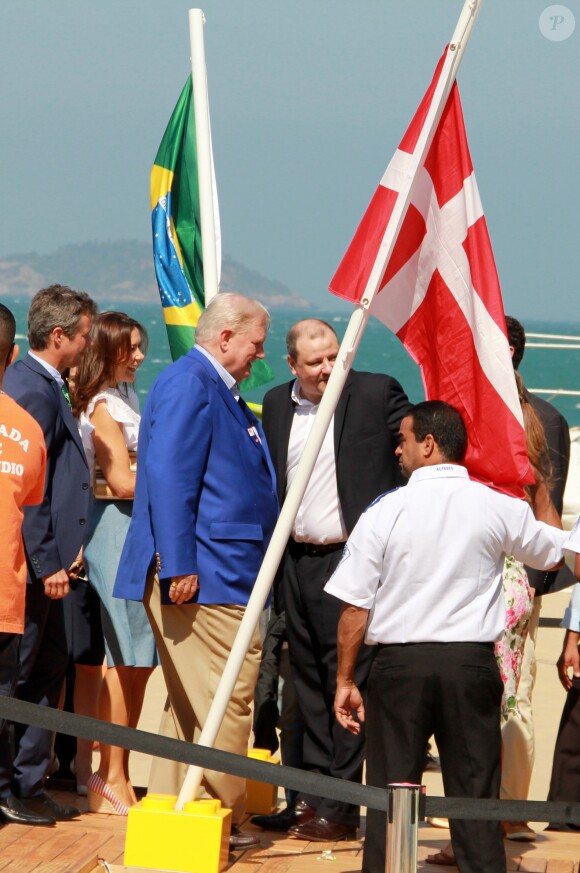 Frederik et Mary de Danemark. La famille royale de Danemark, sous la houlette du prince Frederik, inaugurait le 2 août 2016 le pavillon danois Heart of Danemark sur la plage d'Ipanema, à Rio de Janeiro, installé dans le cadre des Jeux olympiques.