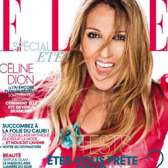 Céline Dion en couverture de ELLE. Août 2016.