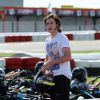 Semi Exclusif - René Charles Angélil, le fils de Céline Dion, passe l'après-midi à faire des courses de Karting à Boissy-l'Aillerie près de Cergy Pontoise le 22 juin 2016.