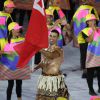 Le sexy Pita Nikolas Taufatofua porte-drapeau pour le Tonga - Cérémonie d'ouverture des JO à Rio, au Brésil, le 5 août 2016