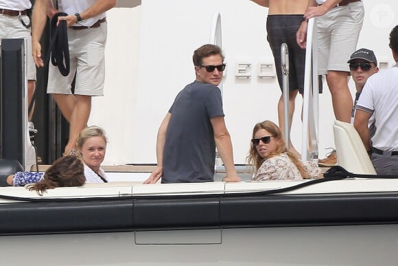 Semi Exclusif - La princesse Beatrice d'York et son compagnon Dave Clark en vacances avec des amis sur un bateau à Ibiza, le 7 août 2015.