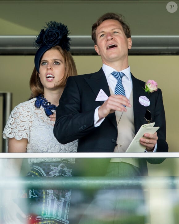 La princesse Beatrice d'York et son compagnon Dave Clark au Royal Ascot, le 19 juin 2015. Le couple s'est séparé à l'été 2016 après dix ans de relation.