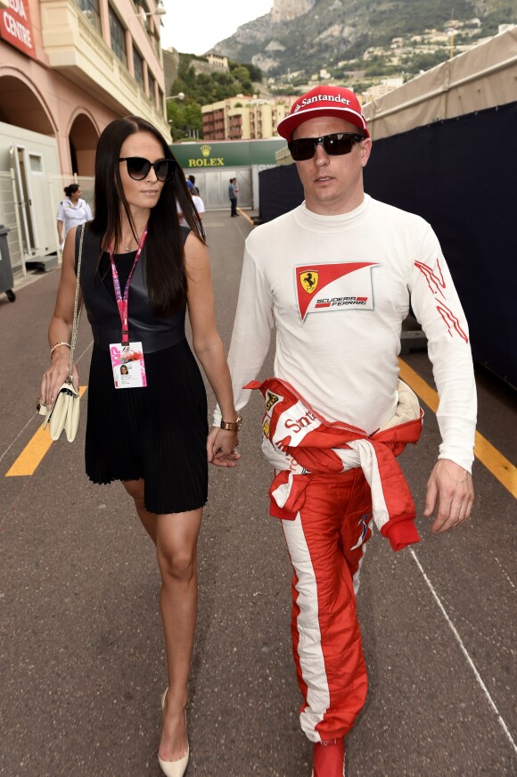 Kimi Räikkönen et sa compagne Minttu Virtanen lors du Grand Prix de Formule 1 de Monaco, le 23 mai 2015.