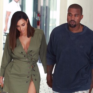Kim Kardashian et son mari Kanye West sont allés déjeuner au restaurant Ysabel à West Hollywood, le 31 juillet 2016