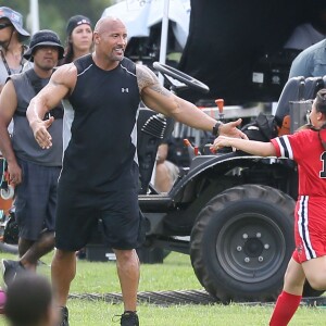 Dwayne Johnson sur le tournage de 'Fast 8' à Atlanta, le 7 juillet 2016