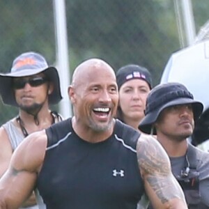 Dwayne Johnson sur le tournage de 'Fast 8' à Atlanta, le 7 juillet 2016