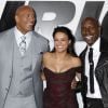 Ludacris, Dwayne Johnson, Tyrese Gibson, Michelle Rodriguez lors de l'avant-première du film "Fast and Furious 7" à Hollywood, le 1 avril 2015.