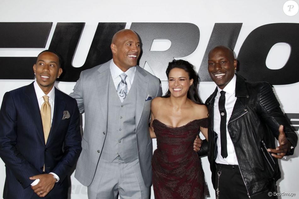 Ludacris, Dwayne Johnson, Tyrese Gibson, Michelle Rodriguez Lors De L ...