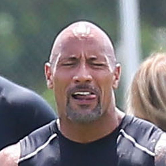 Dwayne Johnson sur le tournage de 'Fast 8' à Atlanta, le 7 juillet 2016