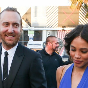 Le DJ David Guetta et sa compagne Jessica Ledon - Arrivées au mariage d'Isabela Rangel et David Grutman à Miami le 23 avril 2016.