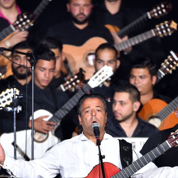 Chico & the Gypsies et 50 guitares jouent à Monaco le 12 août 2016 dans la Salles des Etoiles du Sporting dans le cadre du Monte-Carlo Sporting Summer Festival, avant la sortie le 26 août de leur nouvel album, Color 80's Vol.2 © Bruno Bébert/Bestimage