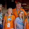 La reine Maxima des Pays-Bas, le roi Willem Alexander et leurs filles les princesses Amalia, Alexia et Ariana sur le yacht Tamarind lors des Jeux Olympiques (JO) de Rio 2016 à Rio de Janeiro le 14 août 2016. 14/08/2016 - Rio de Janeiro