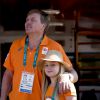 Le roi Willem Alexander des Pays-Bas et sa fille la princesse Ariana sur le yacht Tamarind lors des Jeux Olympiques (JO) de Rio 2016 à Rio de Janeiro le 14 août 2016. 14/08/2016 - Rio de Janeiro