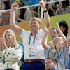 Le roi Willem Alexander et la reine Maxima - La famille royale des Pays-Bas lors de la finale femmes de gymnastique artistique durant les Jeux Olympiques (JO) 2016 de Rio de Janeiro. Le 15 août 2016 15/08/2016 - Rio de Janeiro