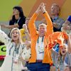 Le roi Willem Alexander, la reine Maxima et leur fille la princesse Ariane - La famille royale des Pays-Bas lors de la finale femmes de gymnastique artistique durant les Jeux Olympiques (JO) 2016 de Rio de Janeiro. Le 15 août 2016 15/08/2016 - Rio de Janeiro