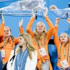 Les princesses Alexia, Amalia, Ariane, le roi Willem-Alexander et la reine Maxima - La famille royale des Pays-Bas lors des 1/4 de finale femmes de hockey sur gazon durant les Jeux Olympiques (JO) 2016 de Rio de Janeiro. Le 15 août 2016 15/08/2016 - Rio de Janeiro