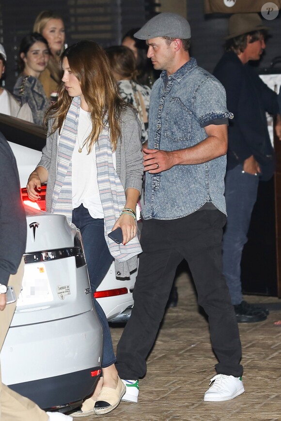 Jessica Biel et Justin Timberlake à Los Angeles, le 6 août 2016.