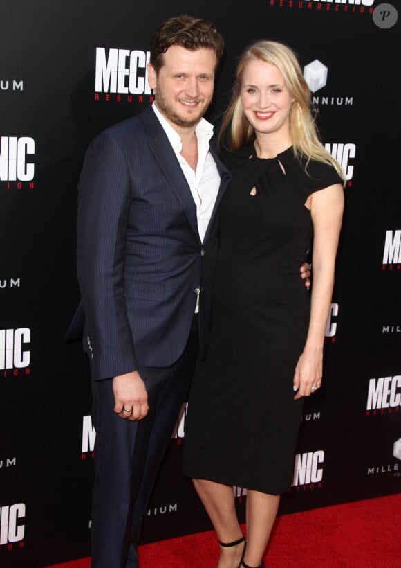 Dennis Gansel et sa petite amie Ann-kristin Reese - Avant-première du film Mechanic: Résurrection à Hollywood, le 22 août 2016 (photomontage)