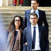Françoise Bettencourt-Meyers et ses fils Nicolas Meyers et Jean-Victor Meyers - Jugements rendus des deux premiers procès de l'affaire dite Bettencourt pour trafic d'influence et abus de faiblesse sur la milliardaire Liliane Bettencourt. Au tribunal de Bordeaux, le 28 mai 2015.