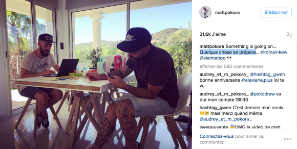 "Quelque chose se prépare..." Sur Instagram, M. Pokora tease son nouveau tatouage, le 23 août 2016.