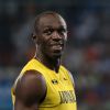 Usain Bolt se prépare pour la demi-finale du 200 mètres homme aux jeux olympiques de Rio 2016. Brésil, le 17 août 2016.