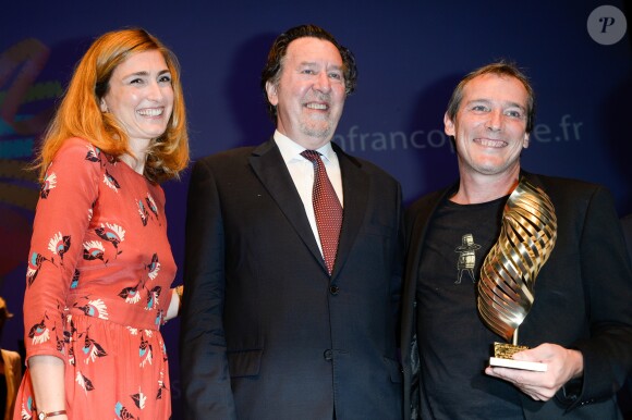 Julie Gayet, Gilles Renaud, Louis Bélanger - Cérémonie de clôture du 9ème Festival du Film Francophone d'Angoulême - Jour 7, le 28 août 2016. © Coadic Guirec/Bestimage